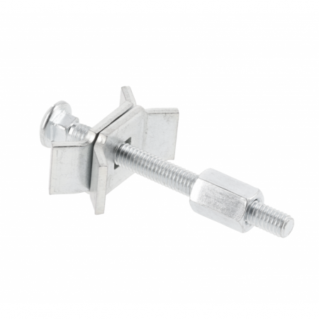 Accesorii diverse - Conector imbinare blat cu surub, finisaj crom, L:65 mm