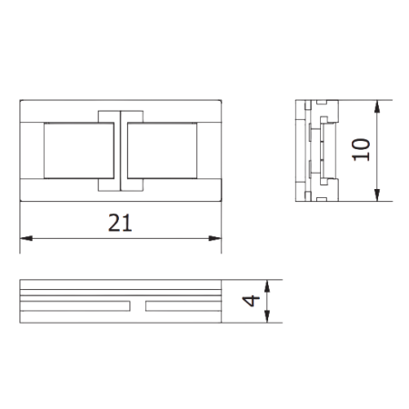 Conector Slim GTV pentru îmbinarea benzilor LED, 8 mm [1]