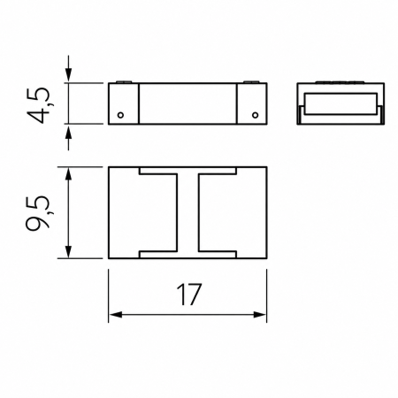 Conector transparent GTV pentru bandă LED COB, 8 mm [1]