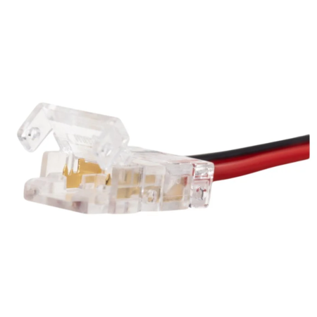 Conector transparent GTV pentru îmbinarea benzilor LED COB, 8 mm, cablu 15 cm [2]