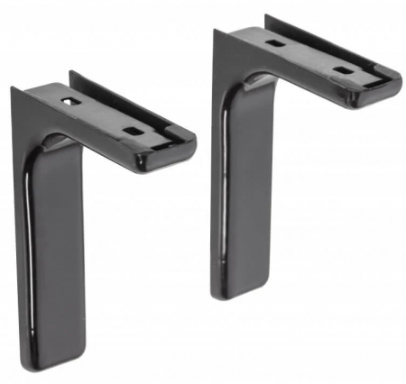 Console si suporturi rafturi - Consola raft cu masca neagra, 143x235 mm, set 2 bucati
