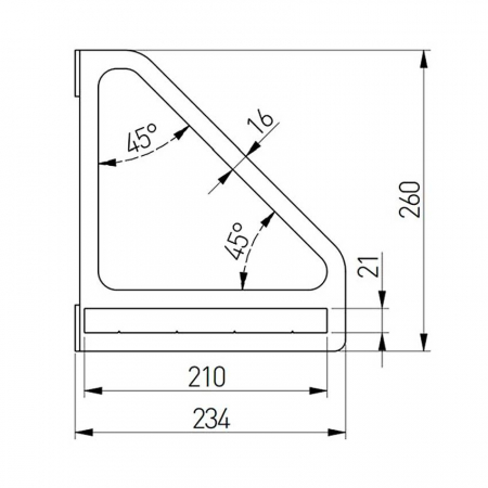 Consola raft Ingrid, finisaj negru mat, 260x234 mm [4]