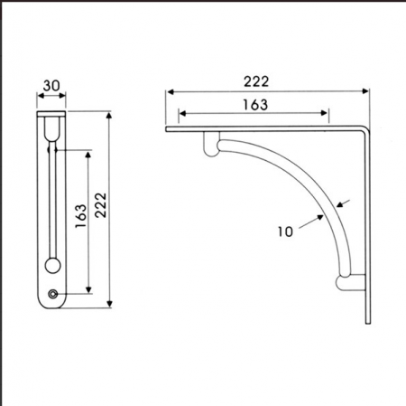 Consola, suport raft, finisaj inox satinat 1 [1]