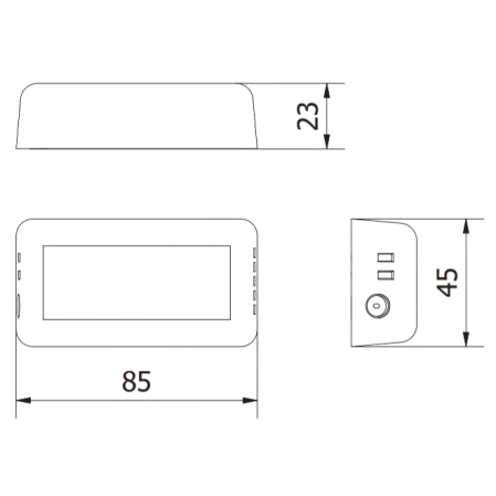 Controler RGBW GTV pentru bandă LED, 1 zonă, 12-24V, 120-240W, alb [1]