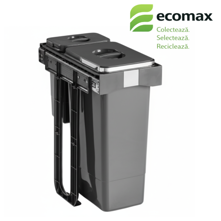 Cos de gunoi Free Jazz 30 incorporabil, colectare selectiva, 1 compartiment x 7 litri si 1x26 litri [2]