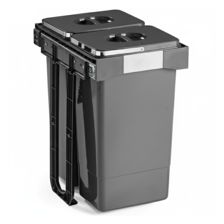 Cos de gunoi Free Jazz 40 incorporabil, colectare selectiva, 2 compartimente x 26 litri [2]