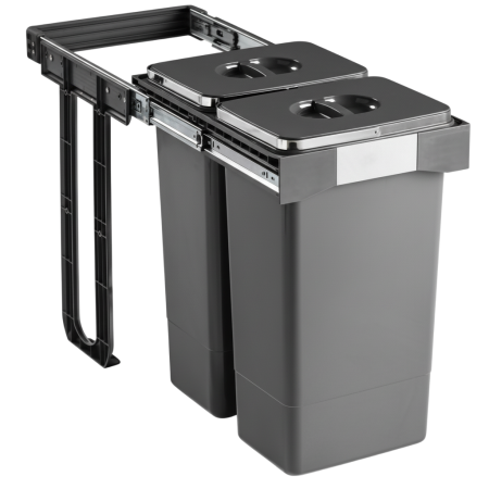 Cosuri de gunoi - Cos de gunoi Free Jazz 40 incorporabil, colectare selectiva, 2 compartimente x 26 litri