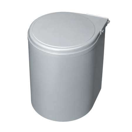 Coșuri de gunoi - Coș gunoi încorporabil Inoxa, cu extragere automată, pentru corp de 400 mm, gri deschis, 13 l
