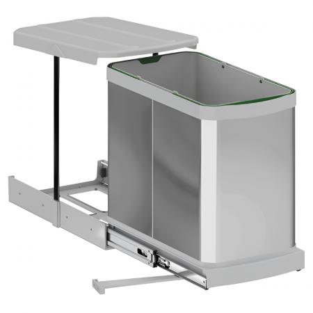 Cosuri de gunoi - Cos de gunoi incorporabil din otel inoxidabil S2572, cu extragere automata, 24 litri
