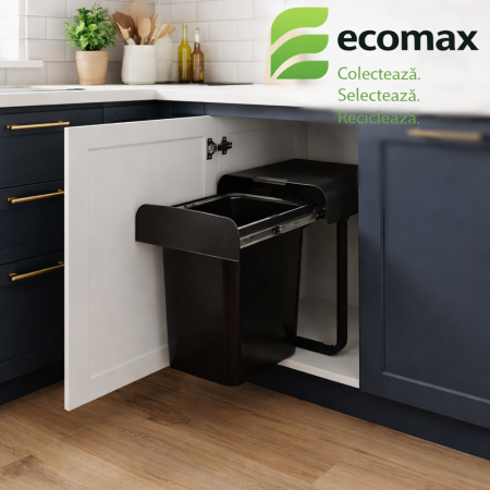 Cos de gunoi incorporabil Ekko Black Bio cu 1 compartiment x 34 litri [4]