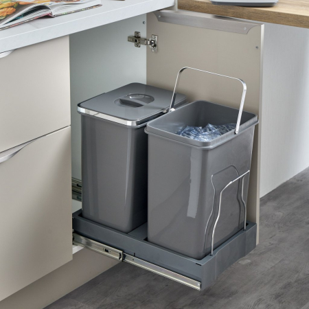 Cos de gunoi incorporabil, Patty 45 Automatic, colectare selectiva cu 2 recipiente x 15 litri [3]