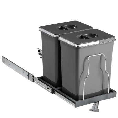 Cosuri de gunoi - Cos de gunoi incorporabil, Patty Automatic, colectare selectiva cu 2 recipiente x 15 litri