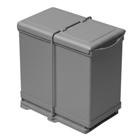 Cos de gunoi incorporabil Pelikan 21100, cu extragere automata, cu un recipient de 20 L si una de 1 L, antracit [1]