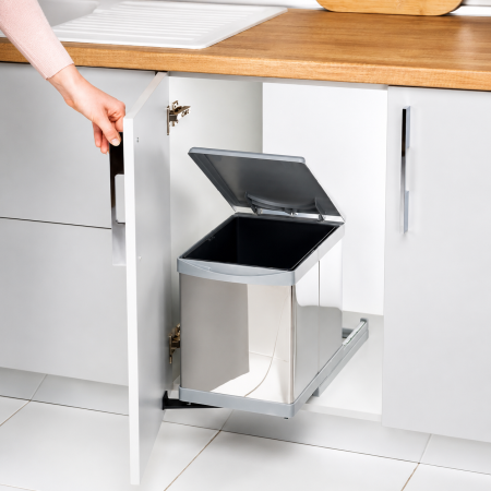 Coș gunoi încorporabil Pelikan 21700, cu extragere automată, pentru corp de 350 mm, gri, 1 x 16 l [3]