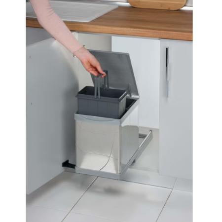 Cos de gunoi incorporabil Pelikan 21700, cu extragere automata, cu un recipient de 16 L, gri [4]