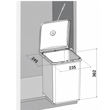 Cos de gunoi incorporabil Pepe 13 litri [1]