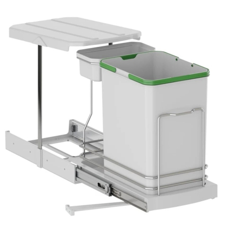 Coșuri de gunoi - Coș gunoi încorporabil Starax S-2391-G – 16 l + 1 l, gri, cu extragere automată