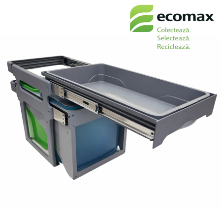 Cos de gunoi incorporabil Tank Front, colectare selectiva, cu 2 recipiente 2 x 16 litri si tavita multifunctionala [2]