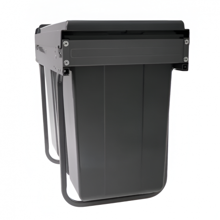 Cos de gunoi Practi Eco incorporabil cu 3 compartimente x 10 L, pentru corp de 300 mm, gri antracit [6]