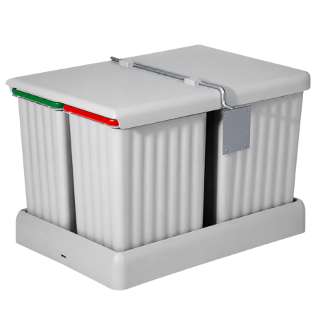 Cos de gunoi Pulse 3C incorporabil in sertar, cu 2 recipiente x 7.5 L si 1 recipient x16 L pentru corp de 400 mm latime [0]