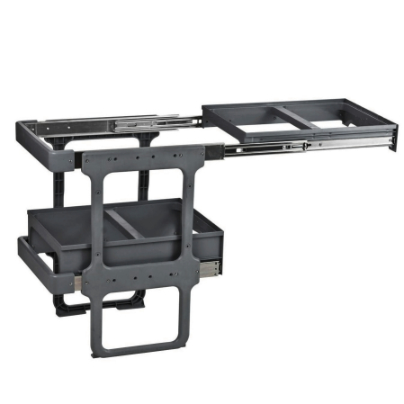 Cos de gunoi Tandem Short incorporabil, colectare selectiva, cu 2 compartimente x 15 litri si 2 compartimente x 12 litri [5]