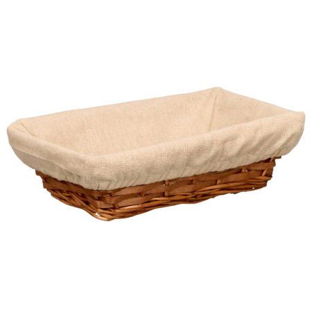 Organizatoare cosmetice - Coș depozitare dreptunghiular Kipit, împletit, maro/bej, 28 x 18 x 8 cm