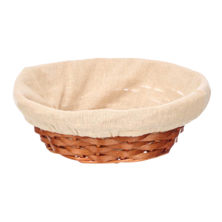 Organizatoare baie - Coș depozitare rotund Kipit, împletit, maro/bej, 25 x 25 x 9 cm