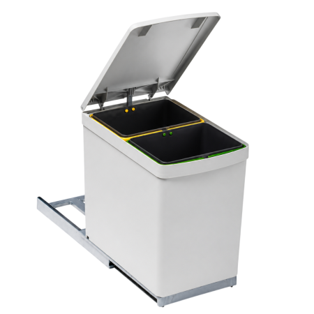 Coșuri de gunoi - Coș gunoi încorporabil Gollinucci CR Davis, pentru corp de 300 mm, colectare selectivă, 2 x 7,5 l