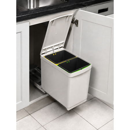 Coș gunoi încorporabil Gollinucci CR Davis, pentru corp de 300 mm, colectare selectivă, 2 x 7,5 l [2]