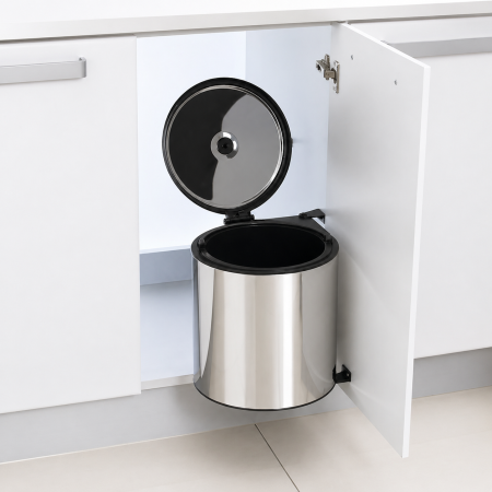 Coș gunoi încorporabil în dulap de bucătărie Starax, reversibil, lucios, 10 l [3]