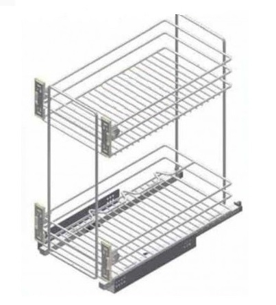 Cos Jolly Inoxa, sine Salice cu amortizare, pentru latime corp 450 mm, model 2102-SN/45-50 [1]