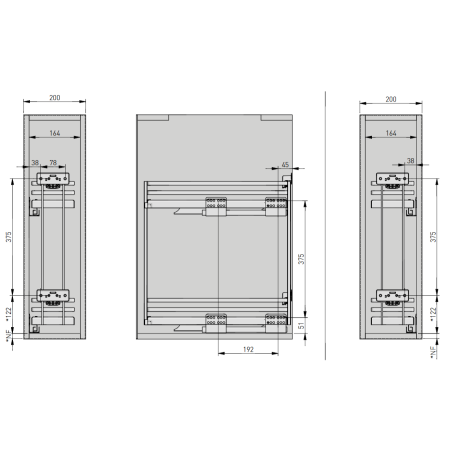 Cos Jolly Movix Pro de stanga, pentru corp de 200 mm, antracit [5]