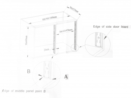 Cos metalic pentru dulap de colt cu 2 etajere cu deschidere spre dreapta pentru corp de 900 mm [3]