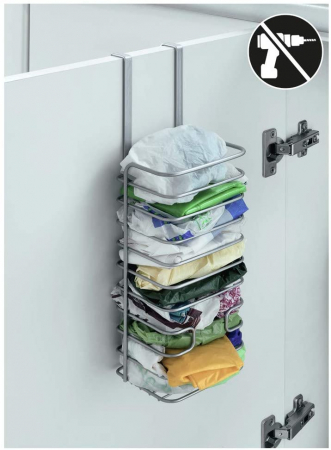 Cos organizare depozitare pungi Galileo, gri, 12x12x36 cm [3]