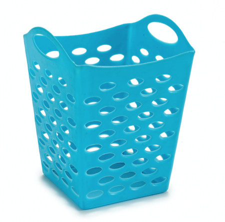 Organizatoare baie - Cos patrat multifunctional din plastic, albastru