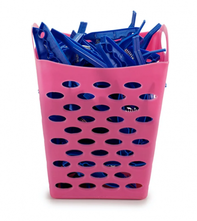 Cos patrat multifunctional din plastic, roz [1]