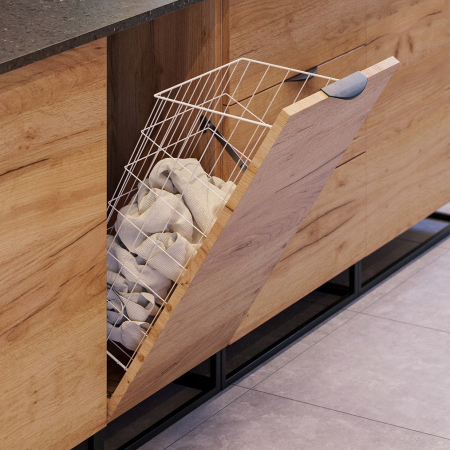 Cos rufe murdare incorporabil in dulap, pentru corp de 400 mm, finisaj alb [3]