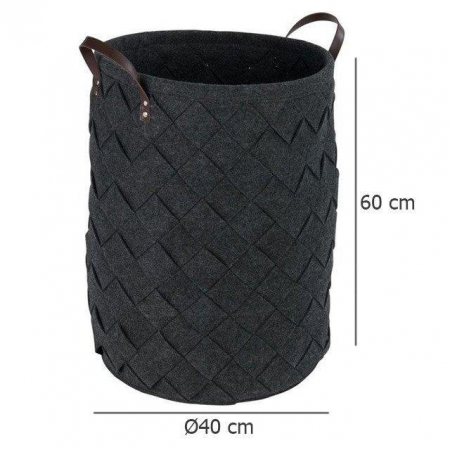 Cos rufe murdare rotund impletit Trovo, antracit, 75 l [4]