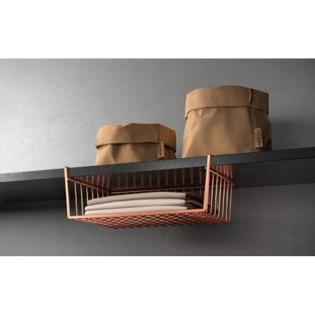 Suporturi de bucatarie - Cos suspendat multifunctional Kanguro Copper 40x26x14 cm, cupru