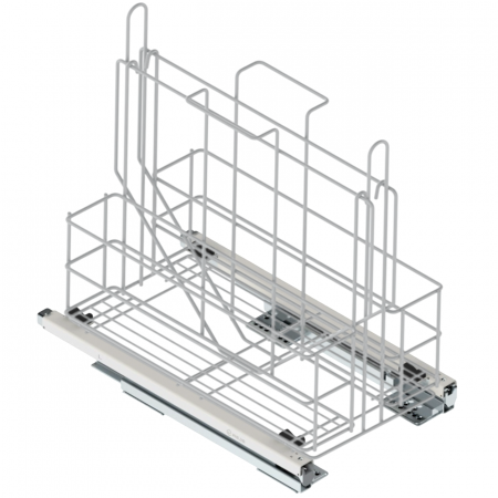 Cosuri Joly - Cos Variant Multi pentru produse de curatare, cu cosuri detasabile si glisiere cu extragere totala, pentru corp de 300 mm, crom