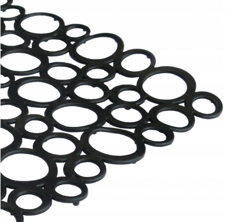Covoras protectie chiuveta, patrat, negru, 29x29 cm [1]