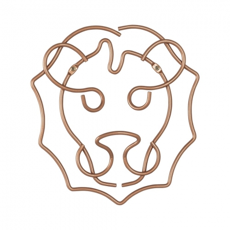 Cuiere - Cuier de perete Safari, finisaj cupru in forma de leu