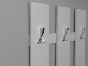 Cuier Trio Maxdeco alb [3]