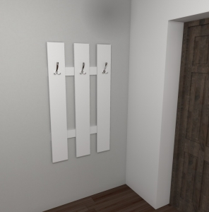 Cuier Trio Maxdeco alb [2]