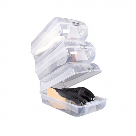 Cutie de protectie pentru incaltaminte barbati, transparenta, 37.5x21x13.5cm [3]