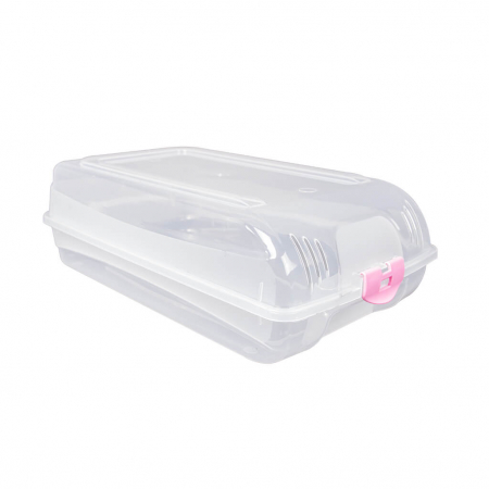 Rafturi pantofi - Cutie de protectie pentru incaltaminte femei, transparenta, 31.5x19x10.5 cm