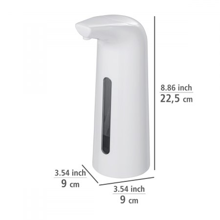 Dispenser sapun lichid cu senzor Larino, alb, 400 ml [6]