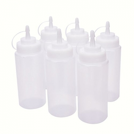 Recipiente si organizatoare alimente - Dozatoare sos, transparente, 760 ml, set 6 bucati