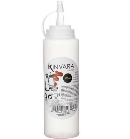 Recipiente și organizatoare alimente - Dozator din plastic pentru sos, alb, 200 ml