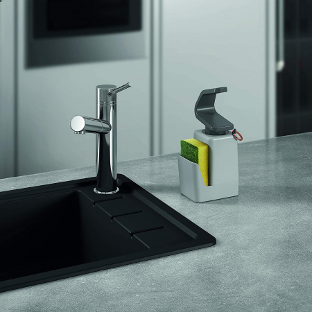 Dozator sapun cu suport pentru burete Soap Tex, gri [5]